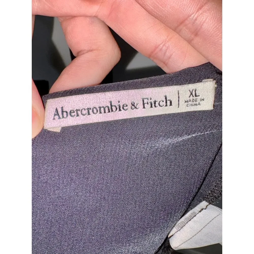 Abercrombie & Fitch Black Halter Top Tie Back Crop Top Women Size XL Extra Large - Picture 5 of 7